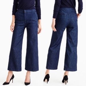 J.Crew Rayner Wide Leg Trouser Jeans in Dark Wash Sz 27